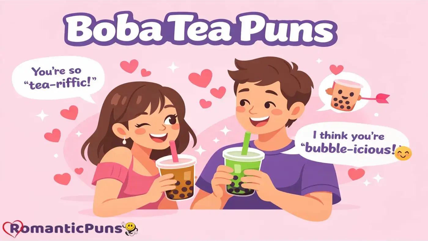 Boba Tea Puns Tea-rrific Giggles