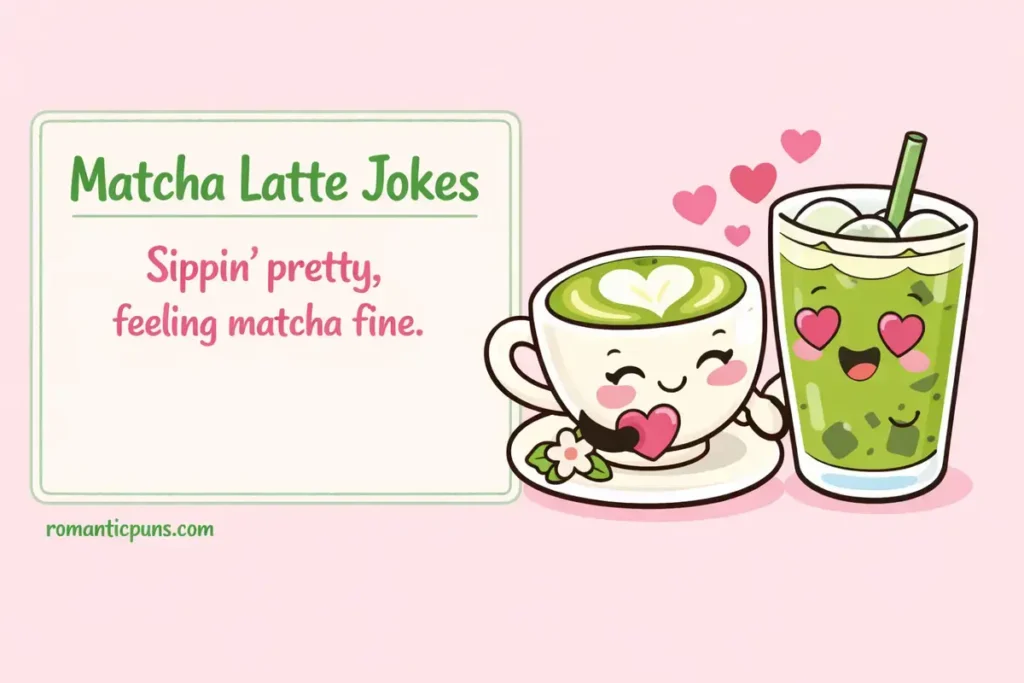 Funny Matcha Latte Puns Captions
