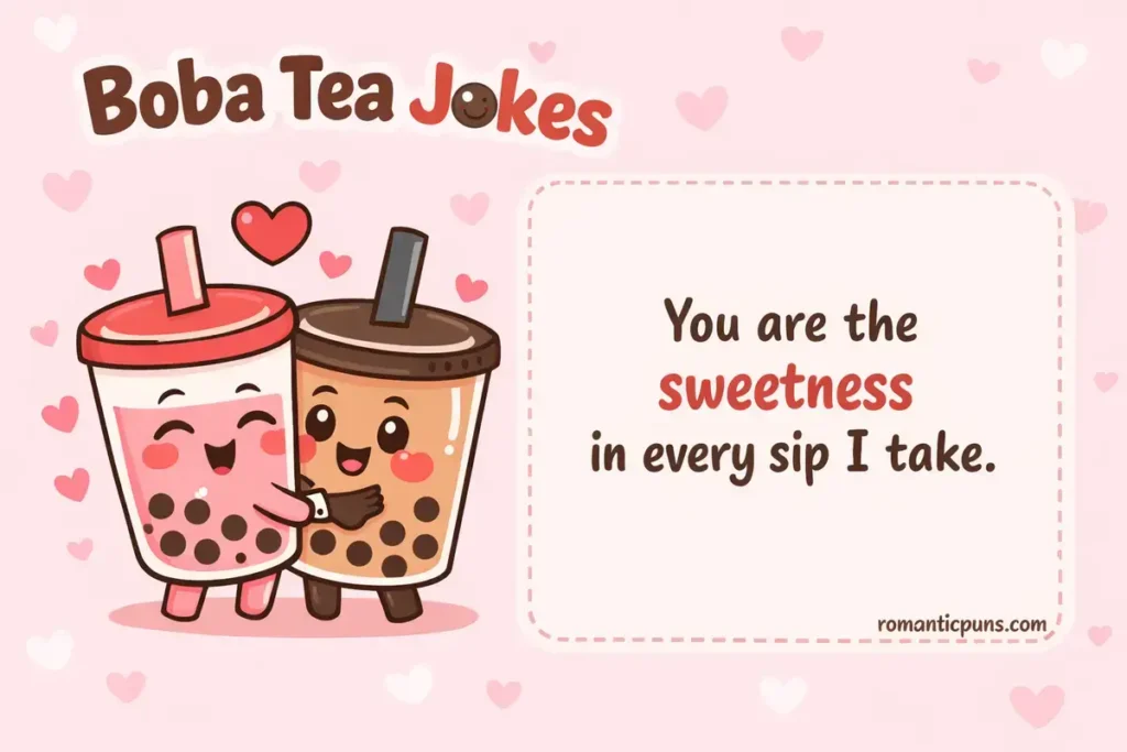 Romantic Boba Puns Valentines