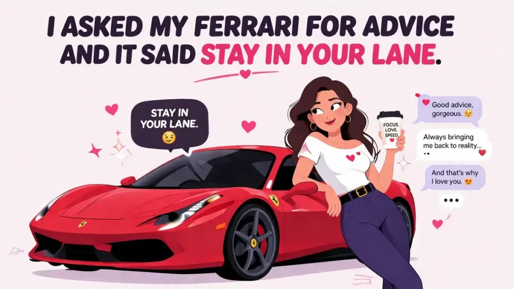 Clever Dad Car Jokes About Ferrari