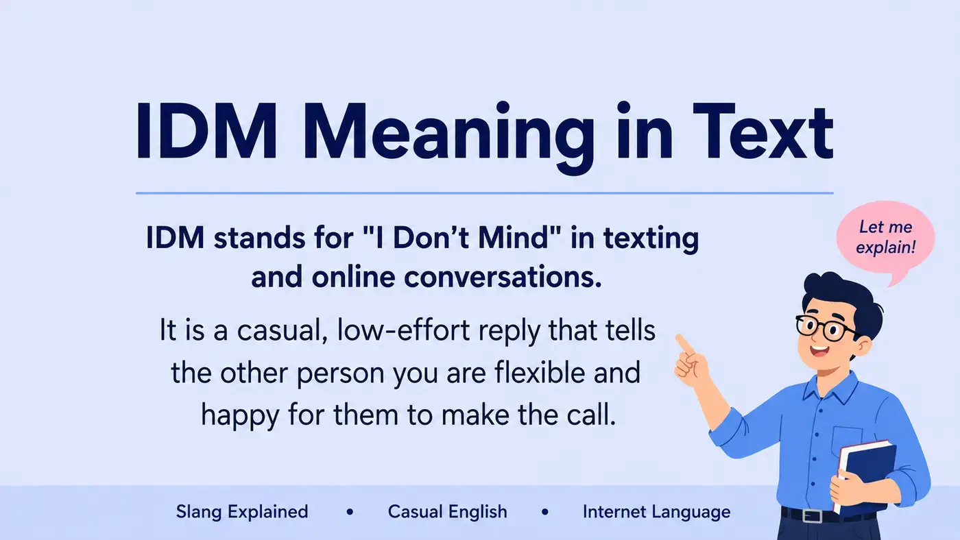 IDM Meaning in Text