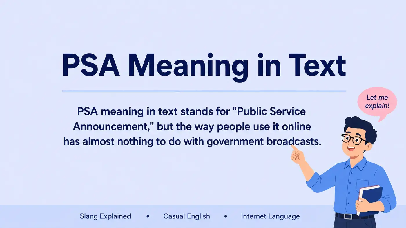 PSA Meaning in Text