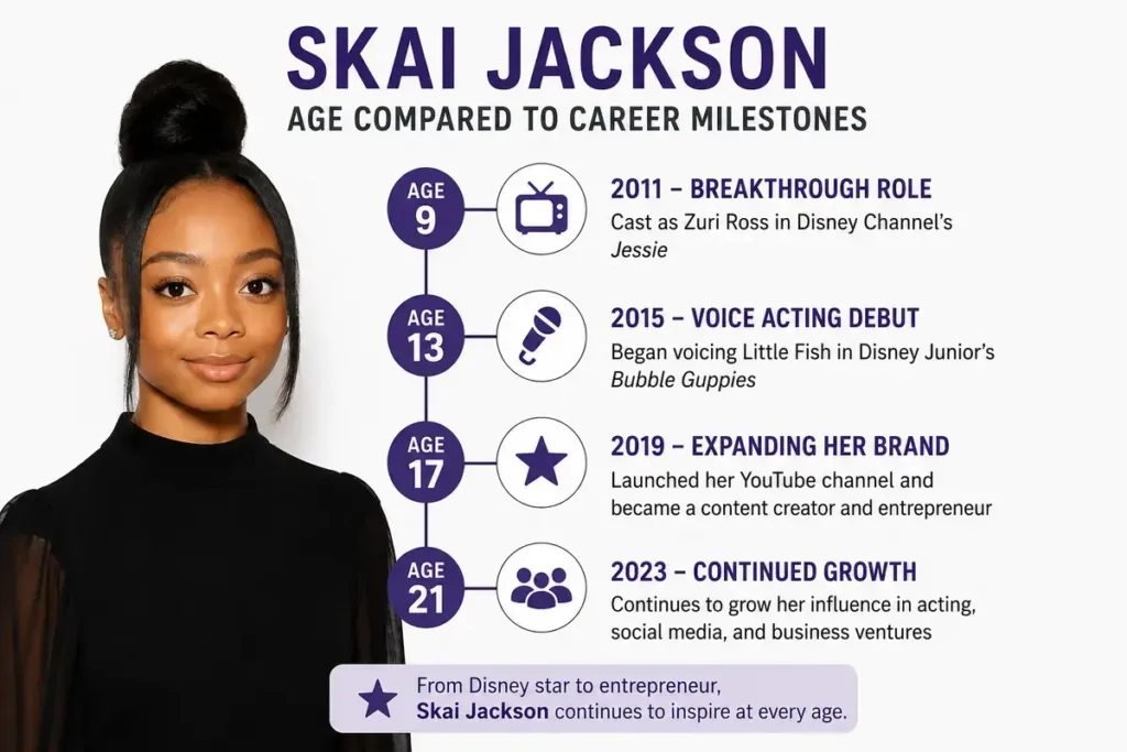 Skai Jackson Age Compared To Career Milestones