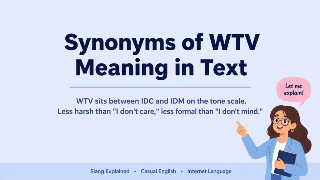 Synonyms of WTV Meaning in Text