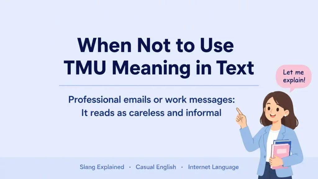When Not to Use TMU Meaning in Text