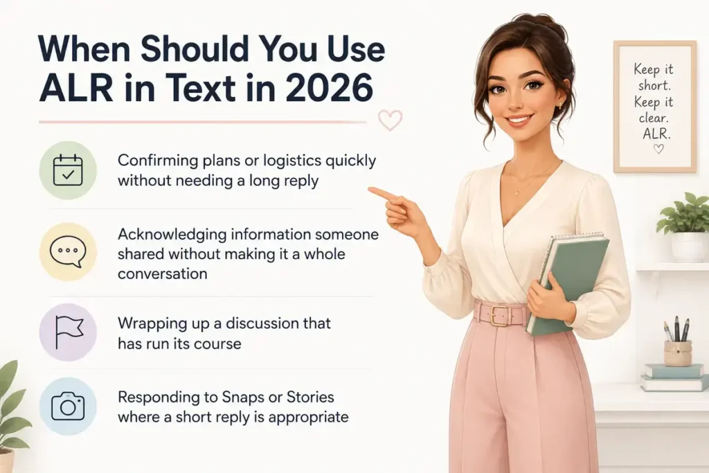 When Should You Use ALR in Text in 2026